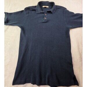 Tommy Bahama Men’s‎ Medium Dark Blue  1/4 Button Short Sleeve Shirt